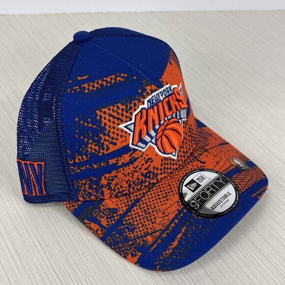 New York Knicks 2024 Tip Off New Era 9FORTY A-Frame Hat Cap One Size NEW - Picture 4 of 7